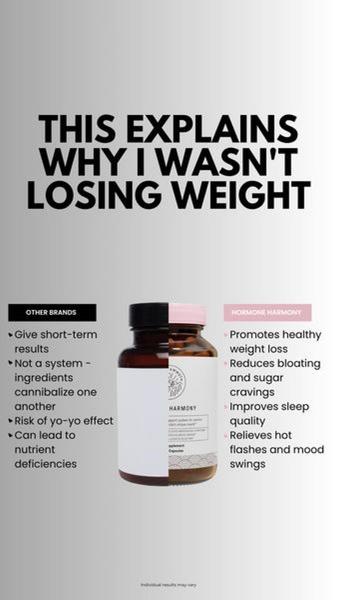A vertical comparison graphic that contrasts general market shortcomings with the specific benefits of a branded health supplement.